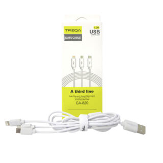 CABLE USB 3EN1 TREQA V8 + IPHONE + TIPO C