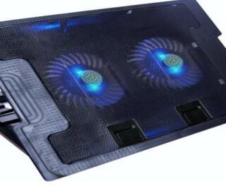 BASE VENTILADOR LAPTOP 14" - 17" AJUSTABLE AJUSTABLE 2 VENT LUCES LED