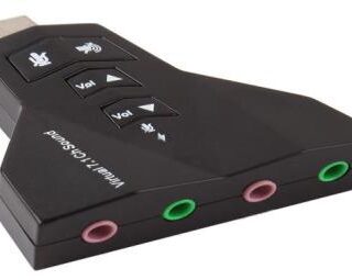 Adaptador de Audio USB 7.1 + entrada micrófono+ doble salida