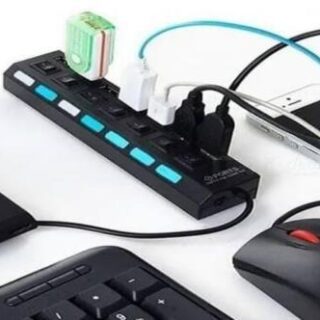 REGLETA USB 2.0 CON INTERRUPTOR 7 PUERTOS