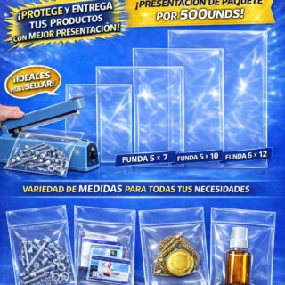 FUNDAS DE PLASTICO TRANSPARENTE BRILLANTE POLIFAN PAQUETE X 500UNDS 2